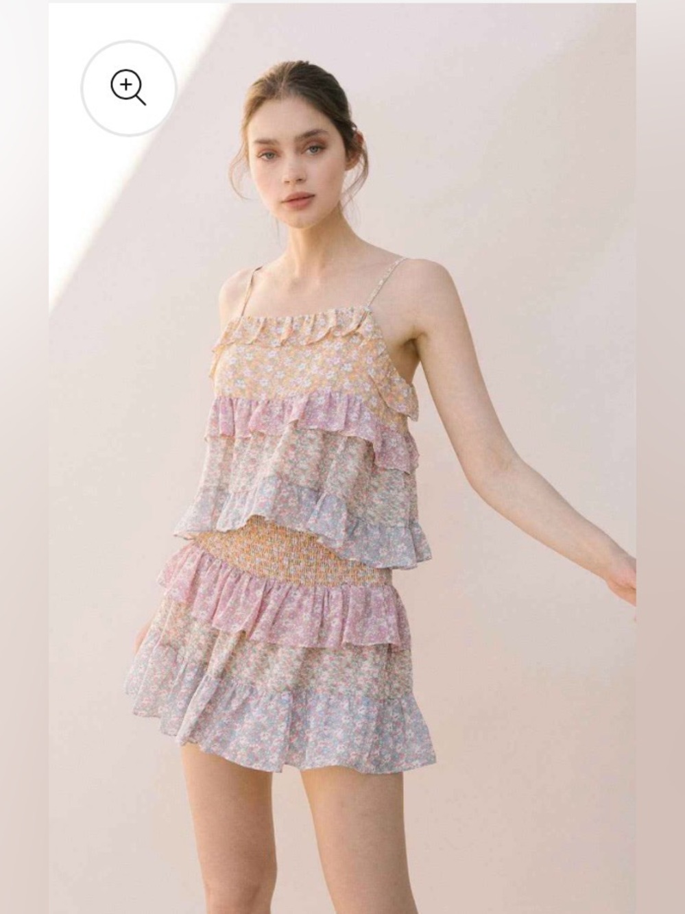 NWOT Storia Ditsy Floral Cottagecore Tank & Mini Skirt Set fairycore
